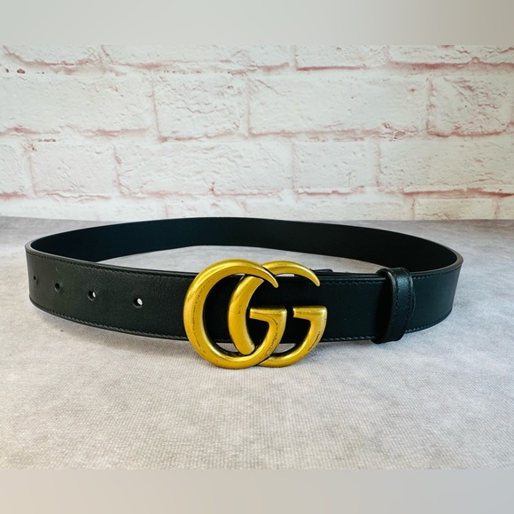Gucci Marmont Double GG Black Leather Belt 414516 75/30 main image 8